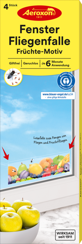 Aeroxon Fenster-Fliegenfalle "Früchte"